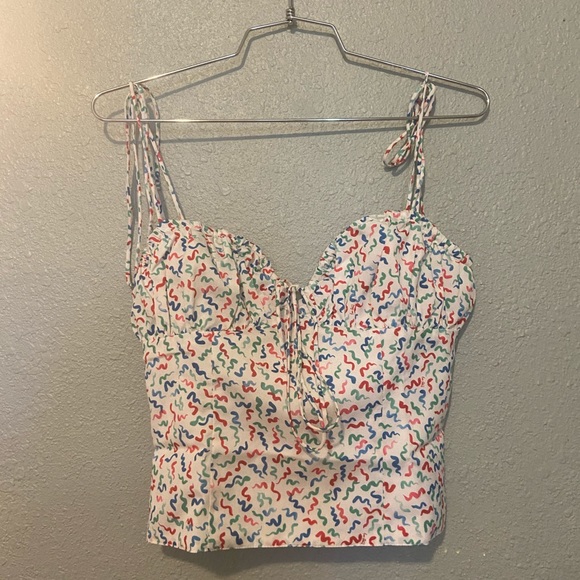 Réalisation the Ana top DUPE in white squiggle - Picture 3 of 4